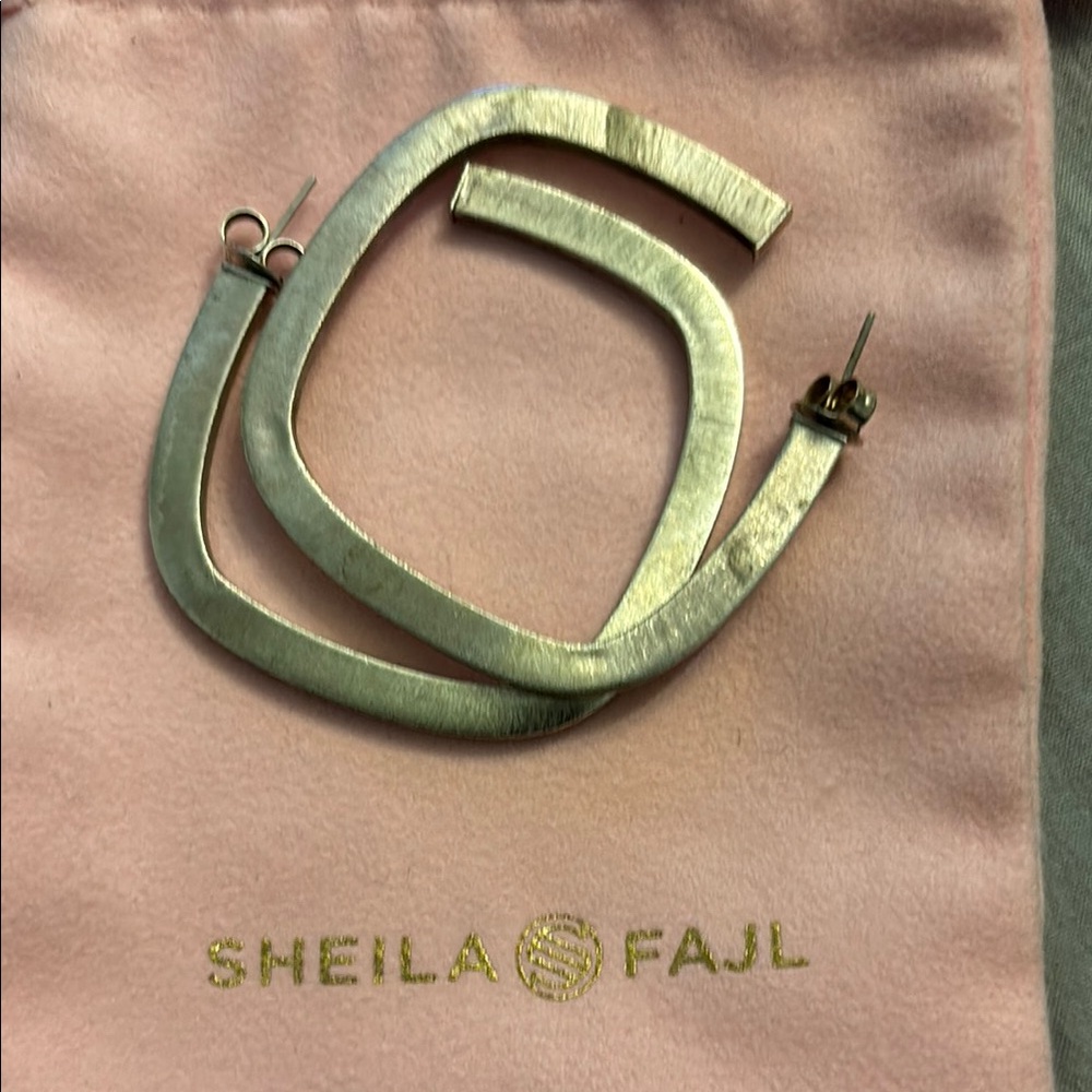 Sheila Fajl silver hoops